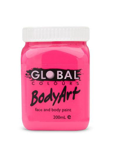 Face Paint Pink Fluro 200ml Pot