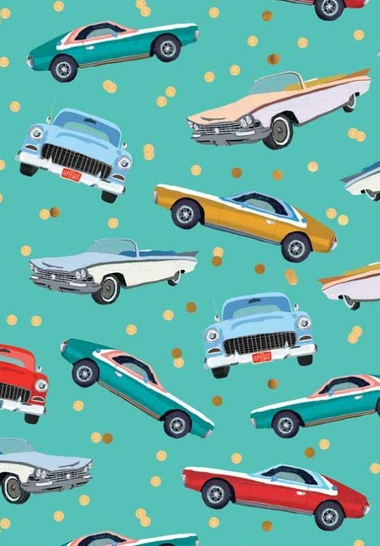 Gift Wrapping Paper Vintage Cars