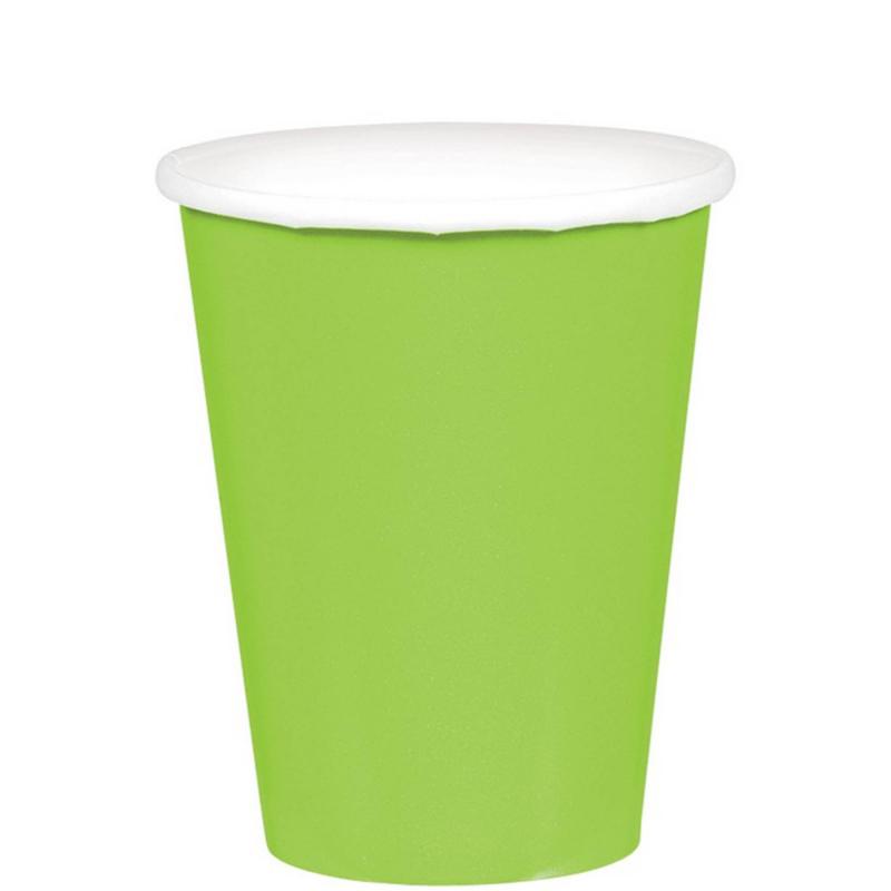 Cups 266ml Paper Kiwi Lime 20 Pack