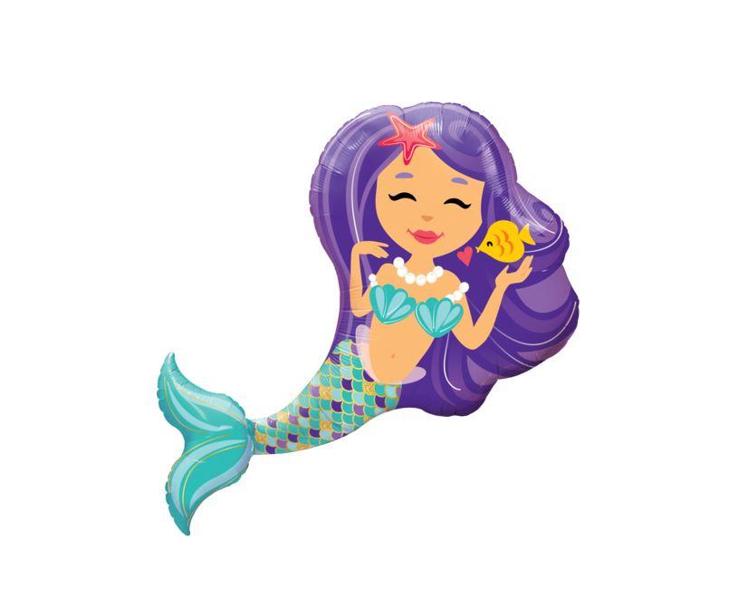 Balloon Foil Supershape Mermaid Enchanting 96cm