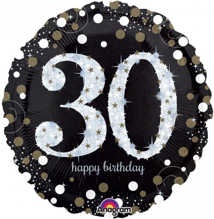 Balloon Foil 45cm Gold Celebration 30th