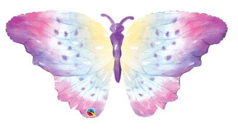 Balloon Foil Super Shape Watercolour Butterfly 111cm