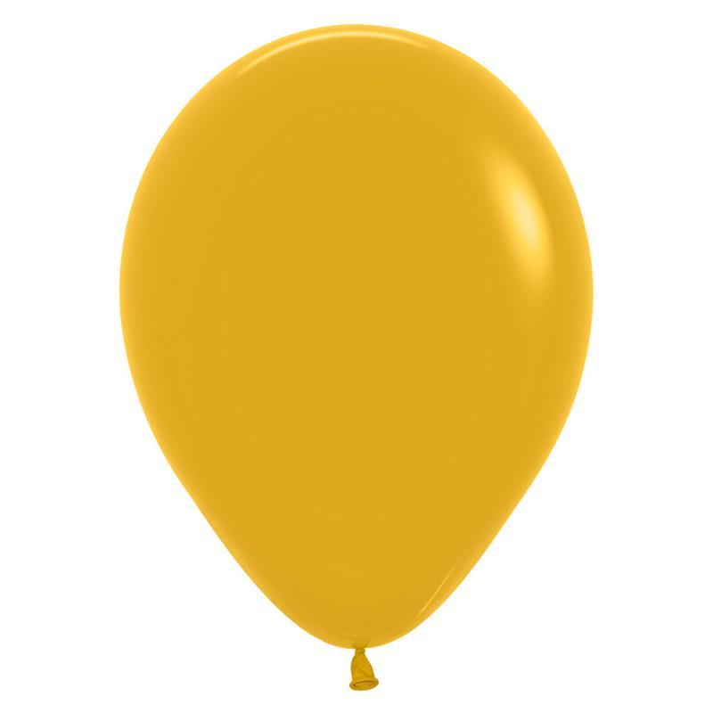 Latex Balloons 30cm Fashion Mustard Pk 100