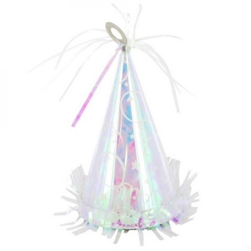 Balloon Weight Party Hat Iridescent Each + Discontinued