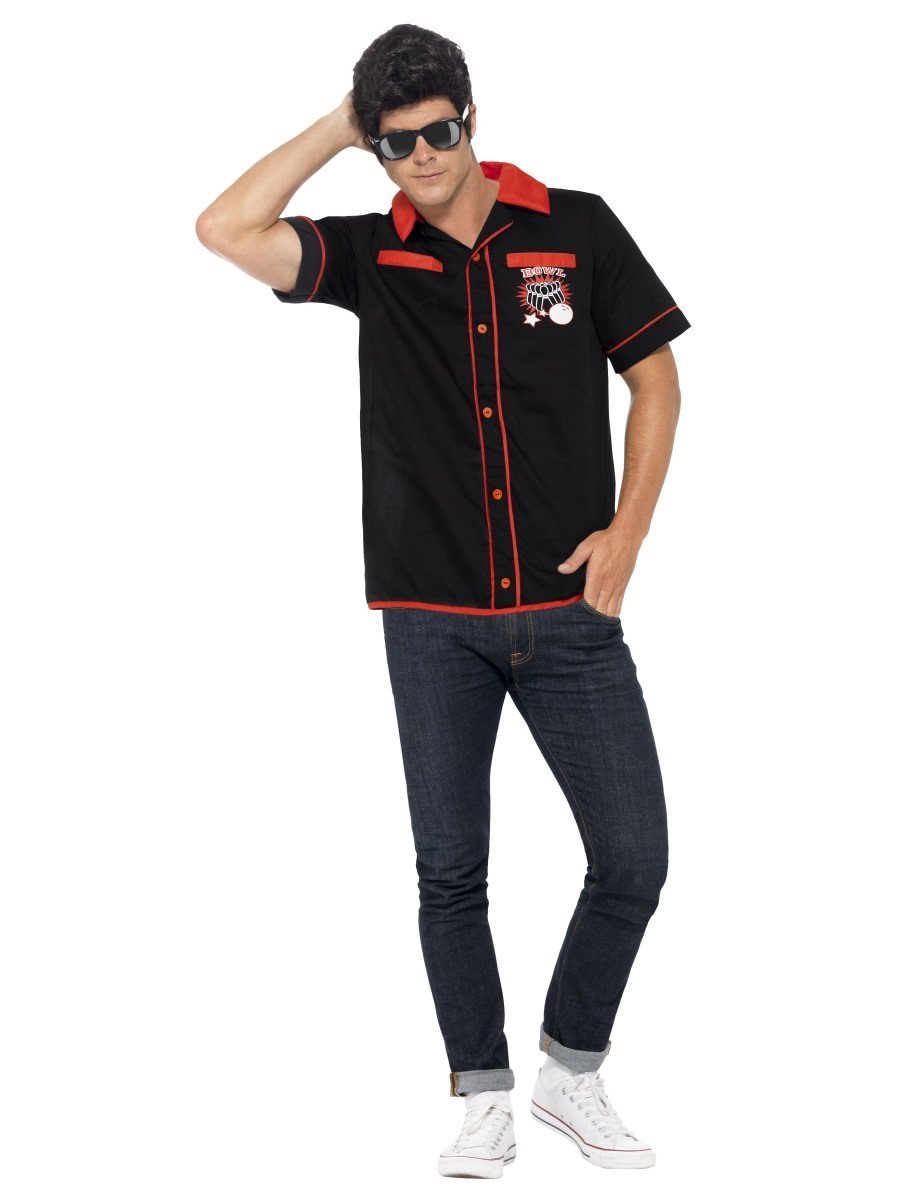 Costume Adult 1950s Bowling Shirt Large