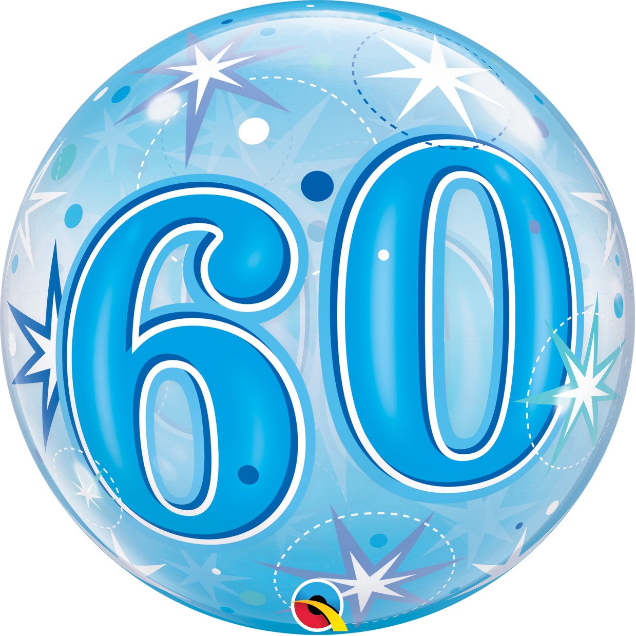 Balloon Bubble 56cm 60th Birthday Blue Last Chance Buy