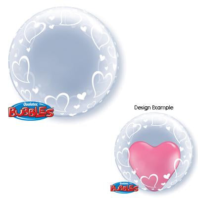 Balloon Bubble 60cm Stylish Heart Clear