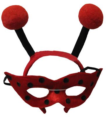 Animal Costume Headband & Mask Set Lady Bug/Bettle