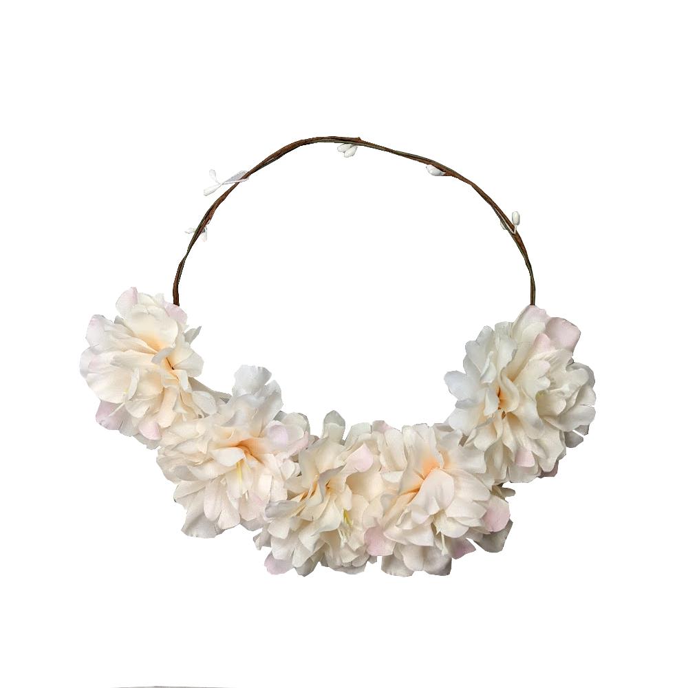 Headband Flower Garland Creamy Colours