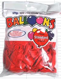 Latex Balloons 30 Cm Red Pk/100 Budget