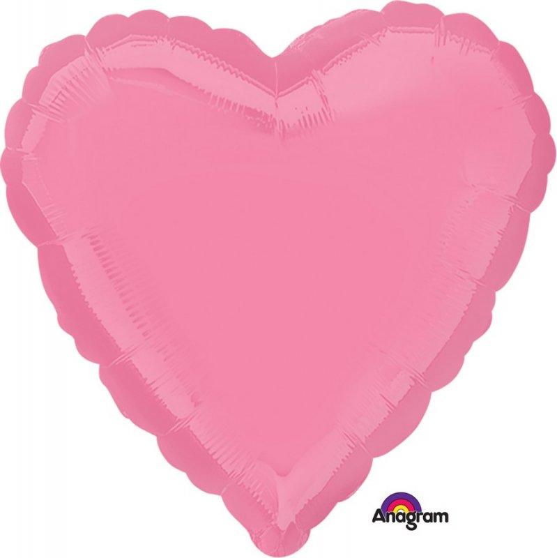 Balloon Foil 45cm Heart Bright Bubblegum