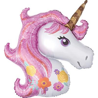 Balloon Foil Shape Unicorn Head Magical