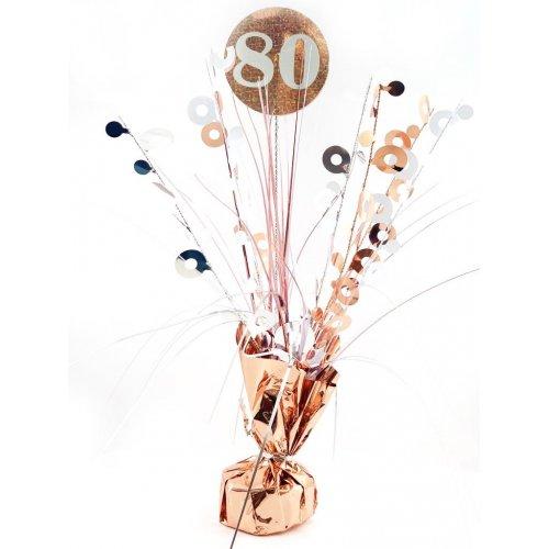 Centrepiece Happy 80th Birthday Rose Gold 165g
