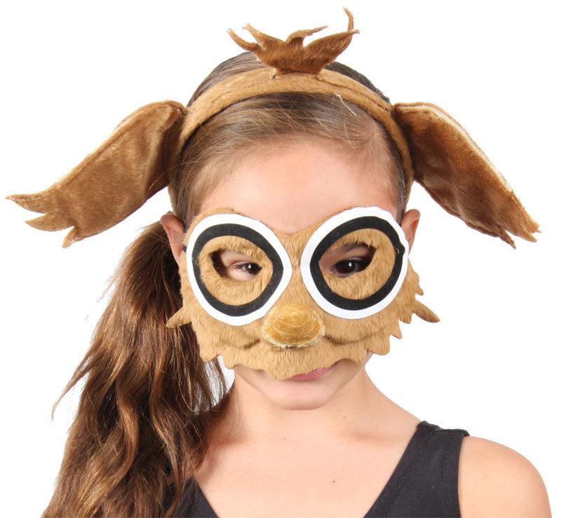 Animal Costume Headband & Mask Set Owl Bird