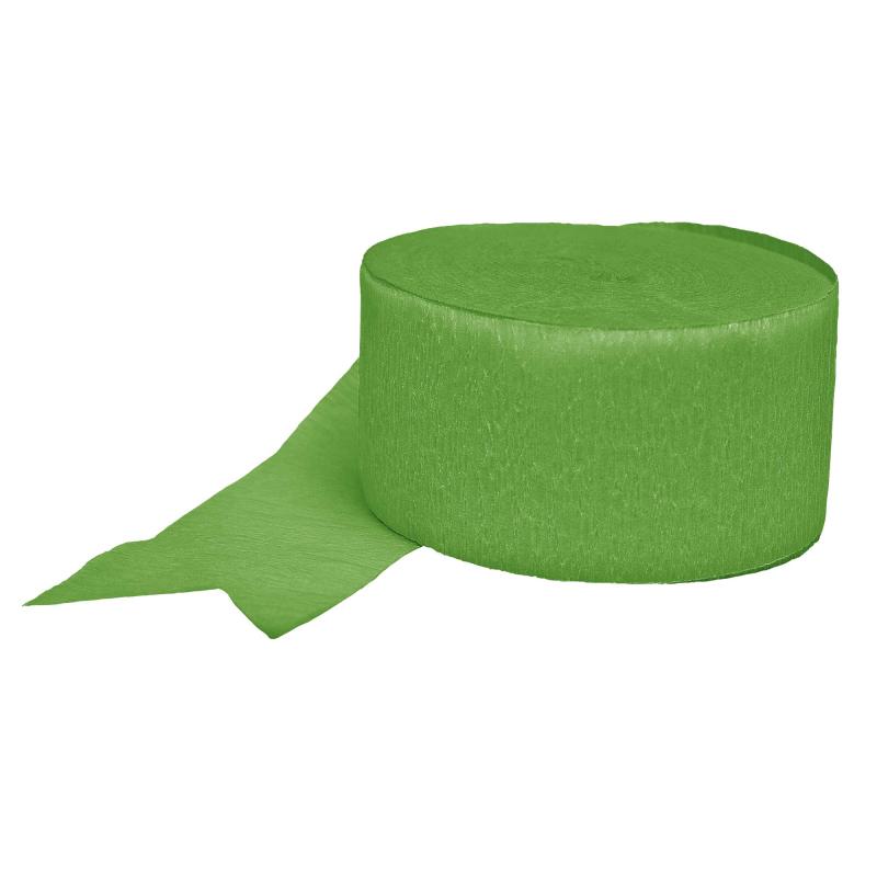 Crepe Streamer Lime Green 45mm X 24m