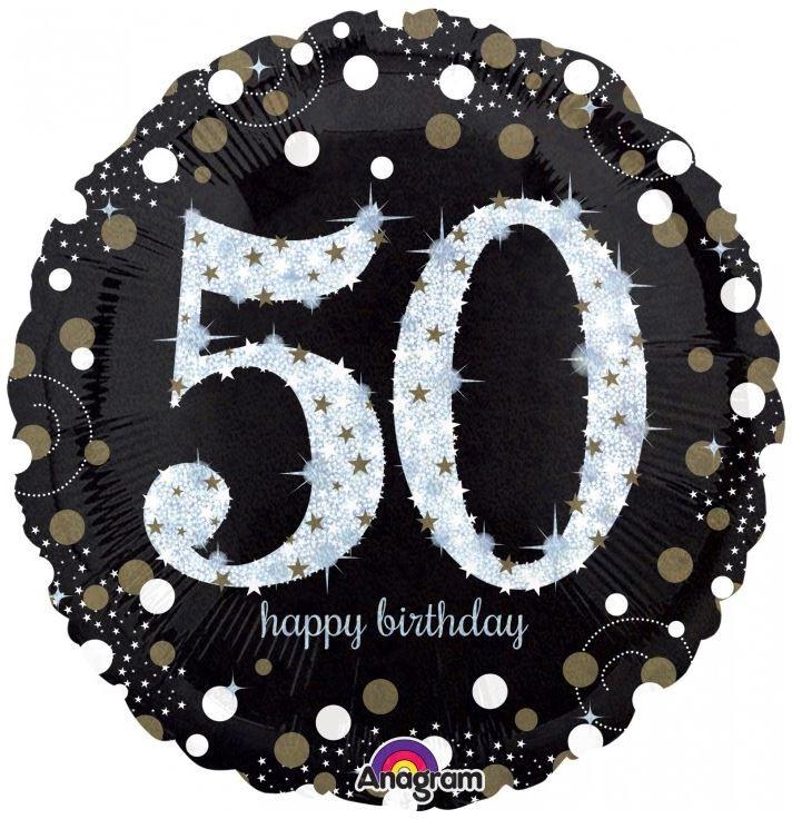 Balloon Foil 45cm Gold Celebration 50th