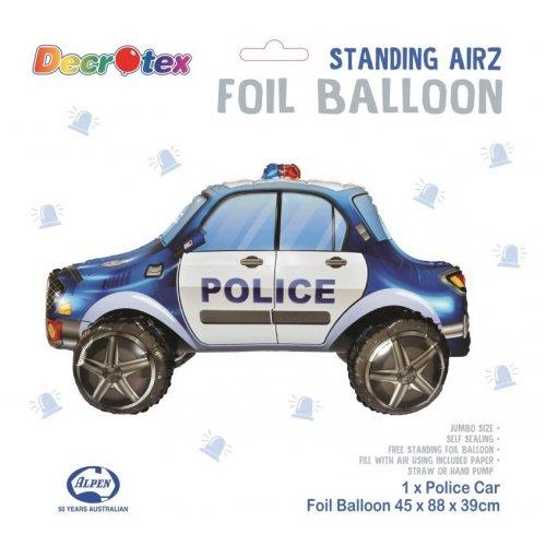 Balloon Foil Standing Airz Police/Cop Car 45cm X 88cm X 39cm