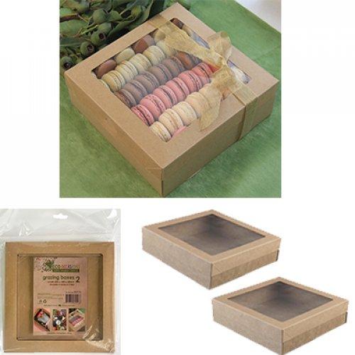 Grazing Box Kraft Small Pk/2 225 X 225 X 60mm