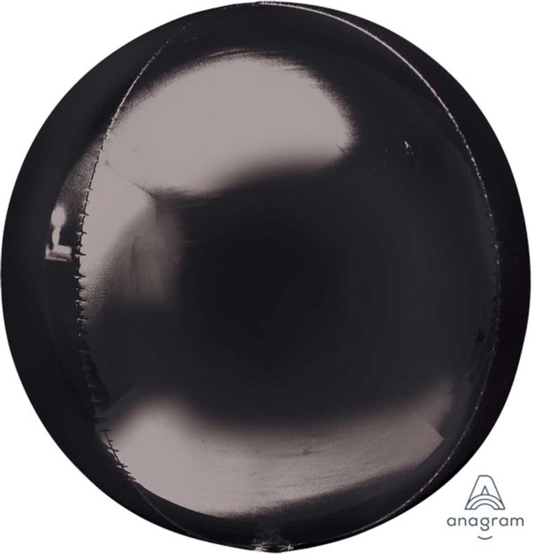 Balloon Orbz 38cm X 40cm Black Each