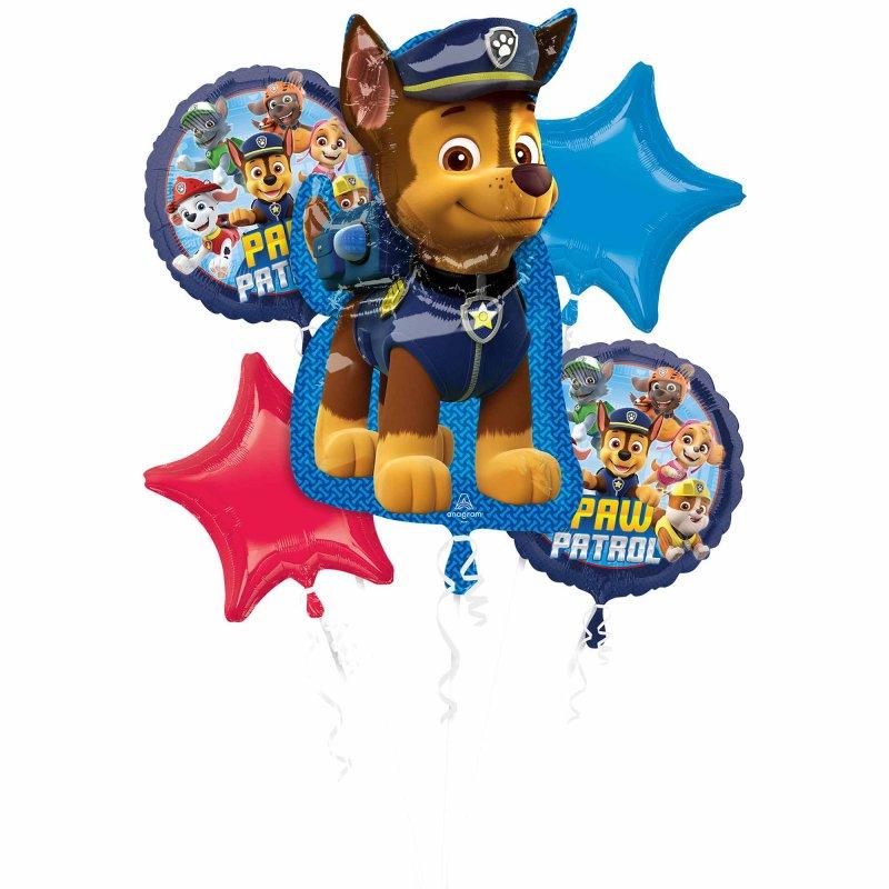Paw Patrol Balloon Bouquet Pk/5 (Balloons Only Helium Extra)