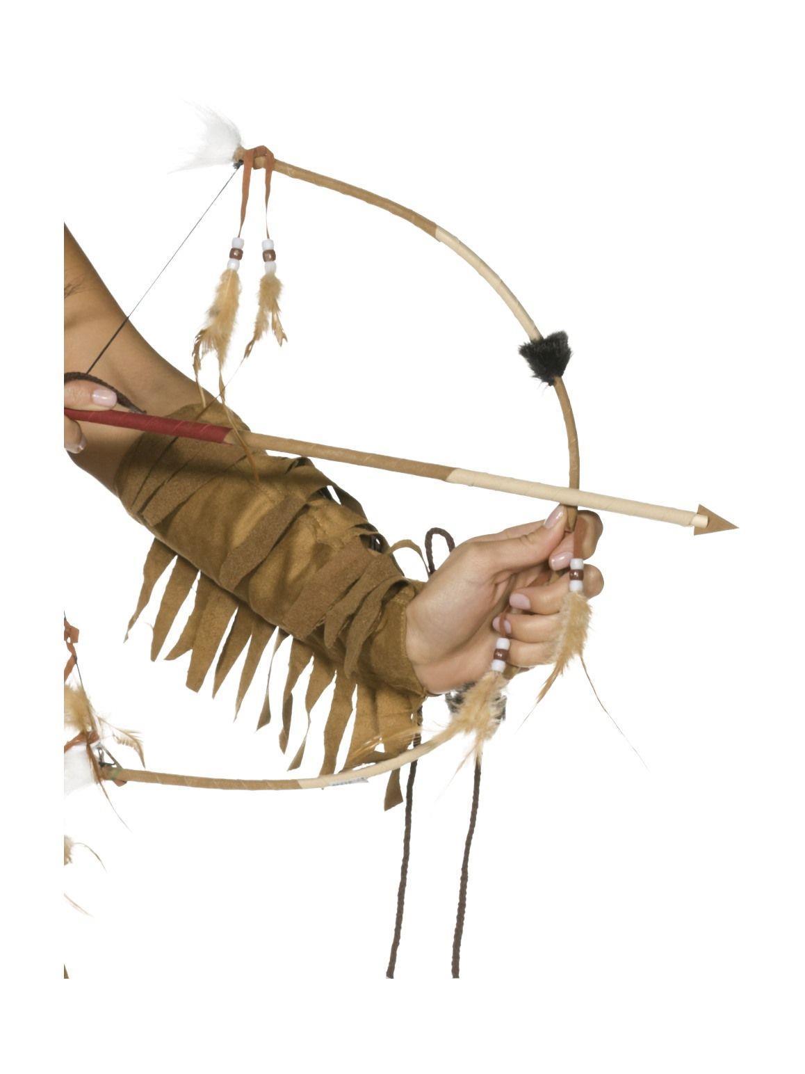 Feathered Native American Bow And Arrow Set