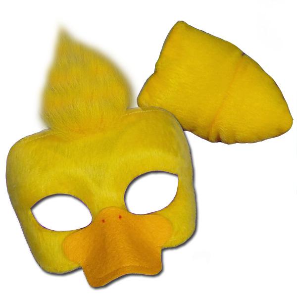 Animal Costume Mask Set Deluxe Duck Yellow