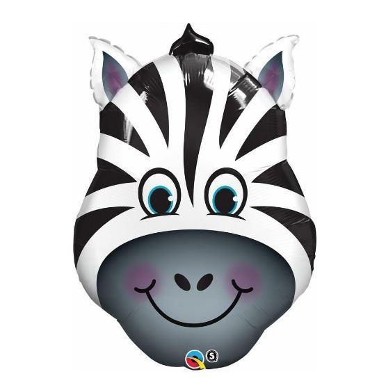 Balloon Foil Shape Zany Zebra 80cm