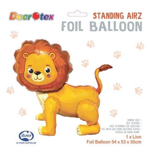 Balloon Foil Standing Airz Lion 54cm X 53cm X 30cm Air Fill Only