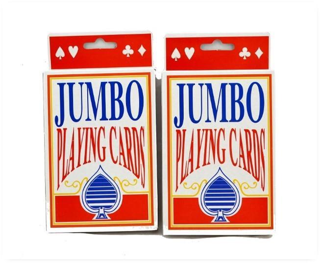 Jumbo Playing Cards Plastic Coated 12cm X 8.5cm