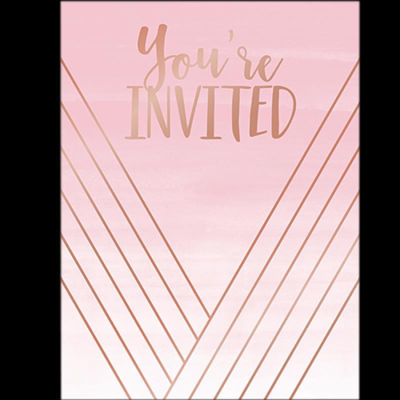 Invitations Rose All Day Postcard Style Pk/8
