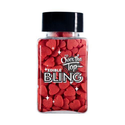 Sprinkles Bling Love Hearts Red Edible 55g