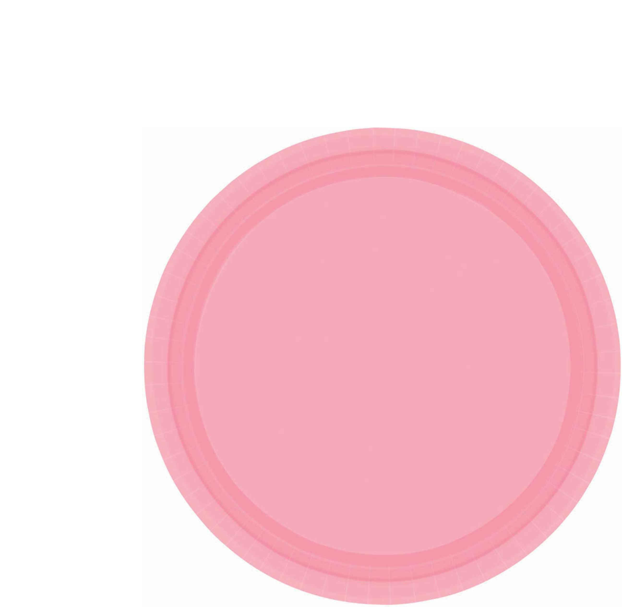Paper Plates 17cm New Pink Round 20 Pack