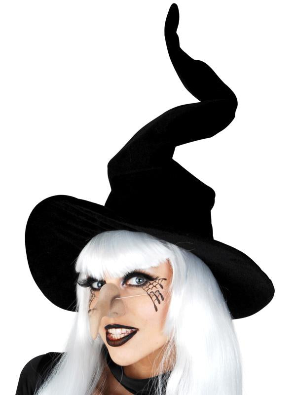 Hat Witch Velvet Black Wired