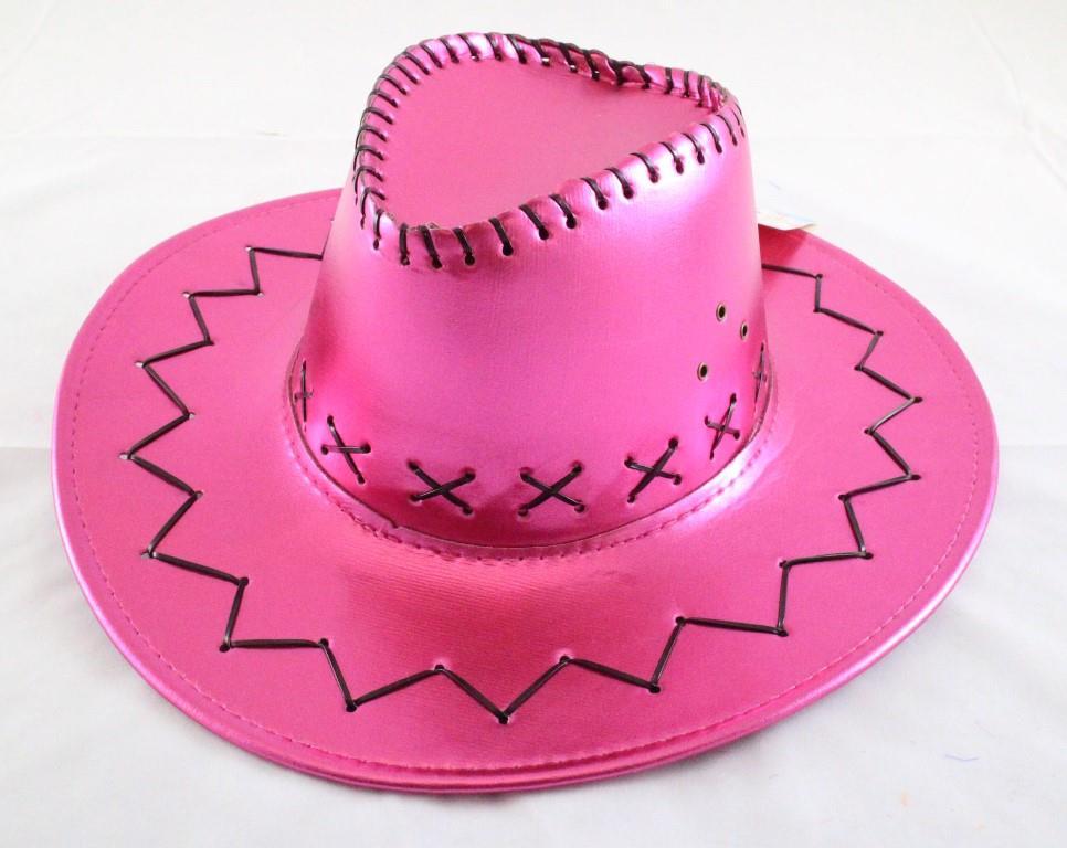 Hat Cowboy/Cowgirl Hot Pink Metallic