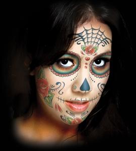 Temporary Tattoo Fx Sugar Skull Face