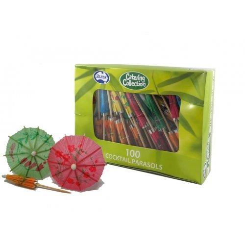 Paper Parasols Cocktail Umbrellas Assorted Colours Pk/100