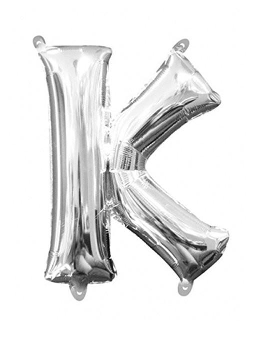 Balloon Foil Letter K Silver 40cm