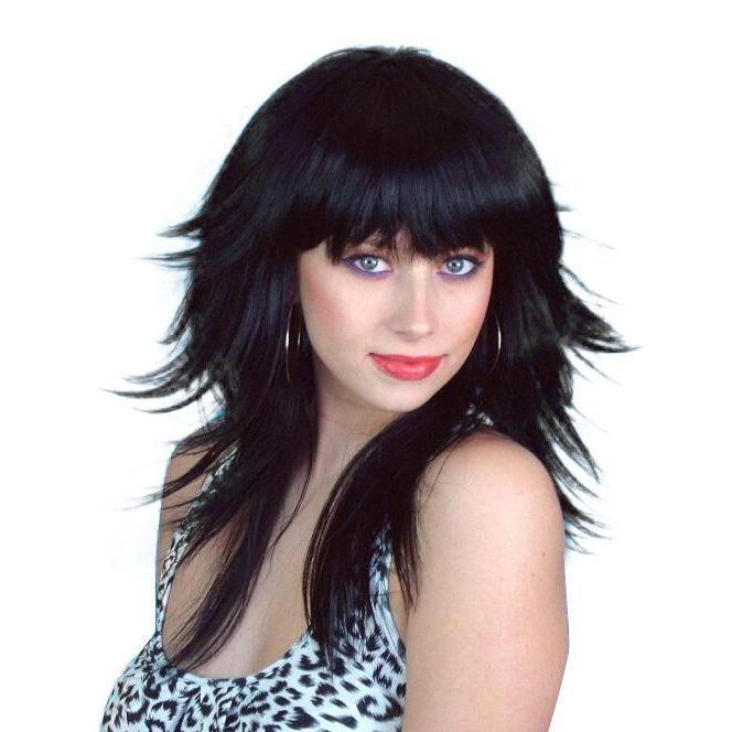 Wig Retro 1980s Black