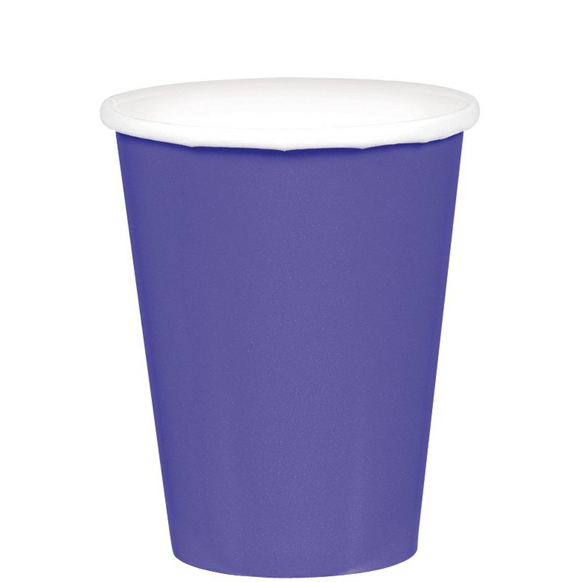 Cups 266ml Paper New Purple 20 Pack