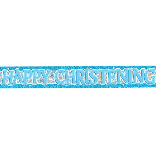 Banner Happy Christening Blue 3.6m