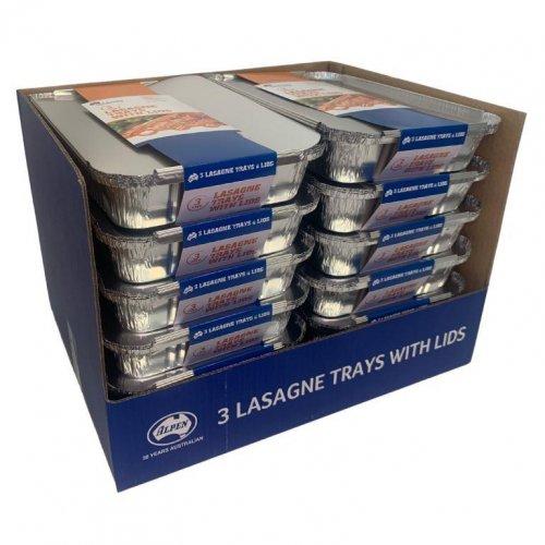 Foil Lasagne Tray And Lid Pk/3 - 315 X 204 X 42mm