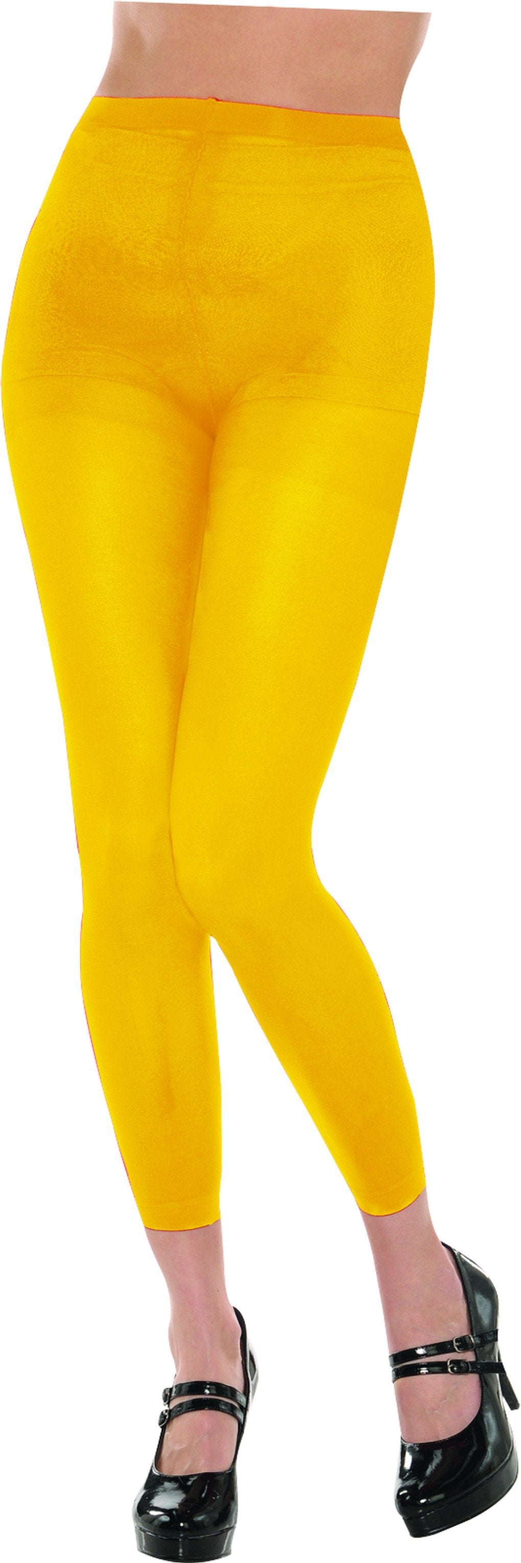 Yellow Footless Tights Adult