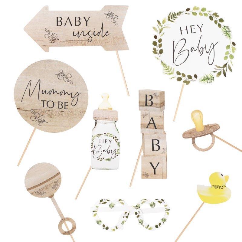 Botanical Baby Baby Shower Photo Booth Props Pk/10