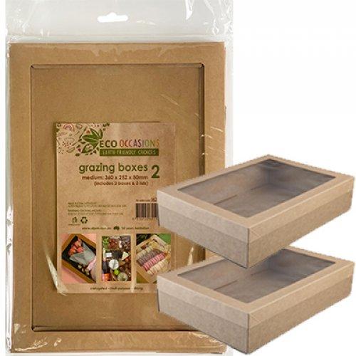 Grazing Box Kraft Medium Pk/2 360 X 252 X 80mm