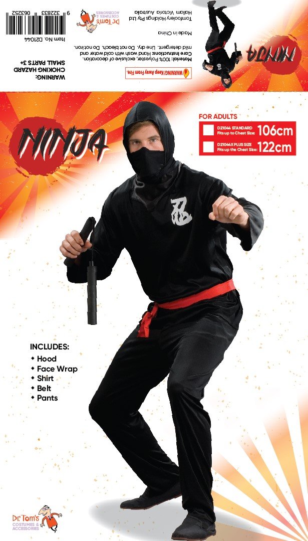 Costume Adult Ninja Large
