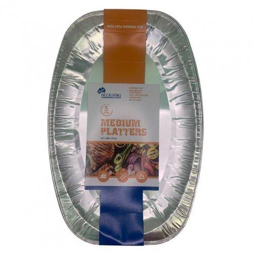 Foil Platter Pk/5 - 427 X 285 X 27mm