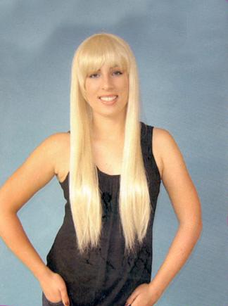 Wig Blonde Long With Fringe 1970s Deluxe