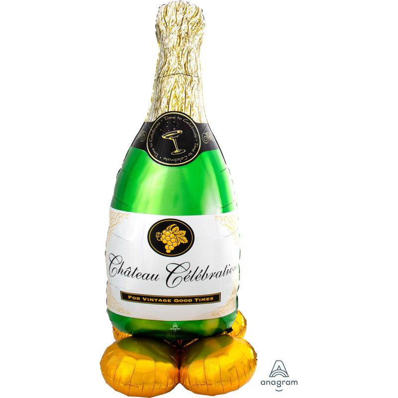 Balloon Foil Airloonz Bubbly Wine Bottle 152cm X 60cm