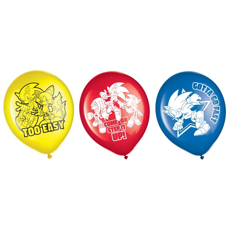 Sonic 2 The Hedgehog Balloons Latex 30cm