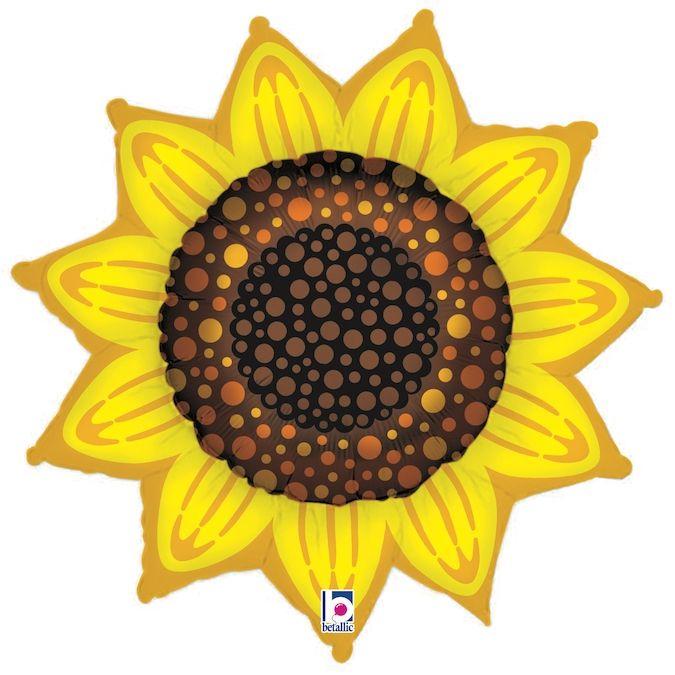 Balloon Foil Shape Sunflower 107cm